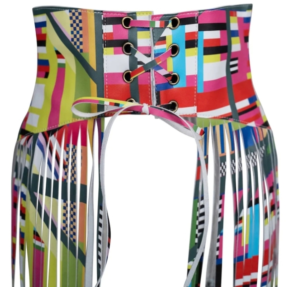 NWT Sassy Jones Fringe Belt L/XL - Picture 3 of 5
